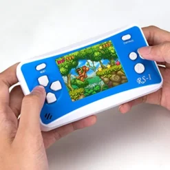 QoolPart Toys Handheld Games For Boys Girls, Built In 152 Retro FC Games, Classic Nostalgia 8 Bit Video Game Player Withe 2.5 Inches Display TV Output，Kids Birthday Christmas Toy Party Gift (Blue) -Classic Board Game Shop 51JAF8CKuQL