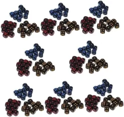 SAFIGLE 15 Sets 30pcs Regular Point Dice Colored Dice Role Playing Dice Black Decor Party Game Dice Mini Dice Teaching Math Dice Party Game Dot Dices Dice Game Playing Props Dice Props Toy -Classic Board Game Shop 51JI309lu2L. AC