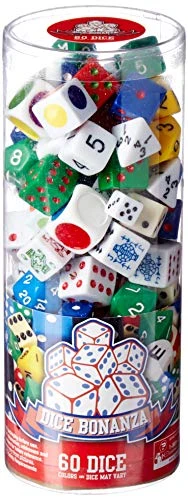Cardinal GAME Mixed Dice In A Clear Tube 60Pcs Accessory