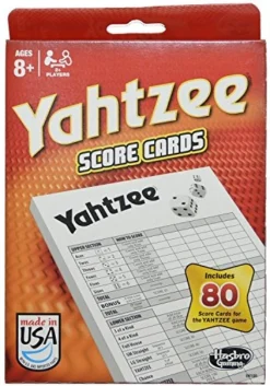 Hasbro 80-Sheet Yahtzee Score Cards - 2 Pack