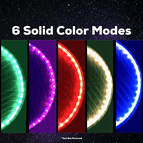 HoopHeads Luminati LED Hula Hoop With Remote 32 Unique Colors, Modes, And Effects - 44+ Bold Bright LEDs (28" Diameter - 5/8" HDPE) 4 HoopHeads Luminati LED Hula Hoop With Remote 32 Unique Colors, Modes, And Effects - 44+ Bold Bright LEDs (28" Diameter - 5/8" HDPE) - Image 4