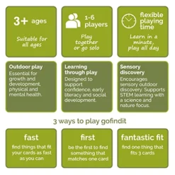 Gofindit -the Original Outdoor Nature Scavenger Hunt Card Game For Kids And Families | Ages 3+ | Travel Pocket Game -Classic Board Game Shop 51OobVfS43L