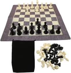 Ibasenice Mini Toys European International Chess With Foldable Fabric Chessboard Vintage Chess Game Boards Chess Fancy Travel Game Game Supplies For Travel Home Game Magnetic Travel Kit -Classic Board Game Shop 51Pgc1WwuL. AC