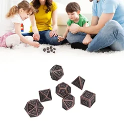 Dice Set, Metal Dice RPG Beautiful Rolling Solid For Tabletop (Type 1) -Classic Board Game Shop 51QDzuFPiaL