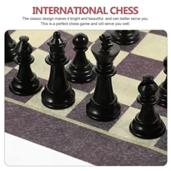 Ibasenice Mini Toys European International Chess With Foldable Fabric Chessboard Vintage Chess Game Boards Chess Fancy Travel Game Game Supplies For Travel Home Game Magnetic Travel Kit -Classic Board Game Shop 51QfmaL3naL