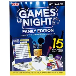 IDEAL | Games Night - Family Edition: Create The Ultimate Game Night With 15 Games Included! | Family Games | For 2-8 Players | Ages 7+ -Classic Board Game Shop 51SxQ0su0IS