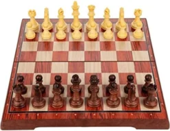 DCLINA Magnetic Travel Chess Set With Folding Wooden Chess Board International With Game Pieces Storage Bag Educational Toys For Kids And Adults -Classic Board Game Shop 51TtSQFNDcL. AC 1