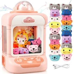 YOTOY Mini Claw Machine For Kids - Arcade Claw Game Machine, 20 Mini Plush Toys, Music And Light, Party Birthday Toys Gifts For Kids, Girls, Boys Age 3 4 5 6 7 8 Years Old