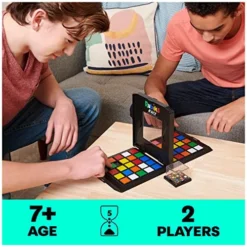Rubik’s Race, Classic Fast-Paced Strategy Sequence Brain Teaser Travel Board Game Two-Player Speed Solving Face-Off, For Adults & Kids Ages 7 And Up -Classic Board Game Shop 51WOsulnreL