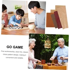 Alasum 12 Pcs Go Board Kids Travel Toys Travel Set Mini Toys For Kids Foldable Chessboards Classic Leather Travel Chess Set Go Chessboard Board Games Portable Go Board Child Dual Purpose -Classic Board Game Shop 51XalFfmhuL