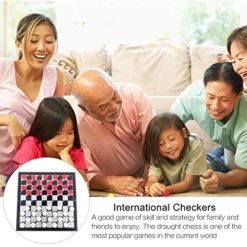 NUOBESTY Magnetic Chinese Checkers Checkers Board Game Travel Magnetic Chess Dominoes Backgammon Interactive Intelligence Trainer Game For Kids Children Checkers Game Adults -Classic Board Game Shop 51ZUoLmdooL