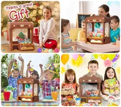 Cxjoigxi Mini Claw Machine For Kids Adults With Prizes,Volume Control And 60 Seconds Countdown,2 Power Supply Modes,Gumball Candy Vending Machines Toys For 4-7 8-12 Year Old Boy Girl Gift Ideas-Bear -Classic Board Game Shop 51aXcH1rDoL