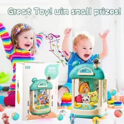 Claw Machine With Lights,Mini Claw Machine Toys,Electric Candy Machine With Toys&Accessories,Arcade Games Machines,Vending Machine,Adjustable Sound And Music,Exciting Play，Birthday Easter Gifts -Classic Board Game Shop 51ab0j4l13L