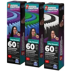 Spin Master Games H5 Domino Creations, 180-Piece Dominoes By Lily Hevesh Colorful 3-Pack Bundle Of 60-Piece Packs, Family Game For Adults And Kids Ages 5 And Up -Classic Board Game Shop 51aqVO3zJCL
