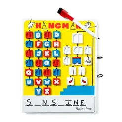 Melissa & Doug Flip To Win Travel Hangman Game - White Board, Dry-Erase Marker -Classic Board Game Shop 51axzONyOtL