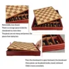 Magnetic Travel Chess Set Solid Wood Metal With Board Storage Compartment Great Travel Toy Set 14.7in Board Games