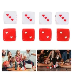 Gadpiparty Kids Toys 24pcs Hearts Carnival White Unique Acrylic Table Wedding Playing Chic Games Club Classroom Teaching Game And Dices Funny Lovely Novel Heart Casino Favors Party Toys RPG Dice -Classic Board Game Shop 51e8iRrLlIL