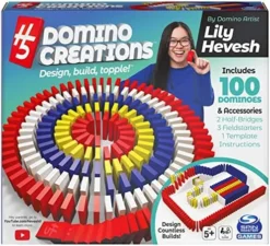 Spin Master Games H5 Domino Creations, 180-Piece Dominoes By Lily Hevesh Colorful 3-Pack Bundle Of 60-Piece Packs, Family Game For Adults And Kids Ages 5 And Up -Classic Board Game Shop 51eRhee1FCL. AC