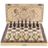 Amerous Chess Set, 12"x12" Folding Wooden Standard Travel International Chess Board Game Set With Magnetic Crafted Pieces