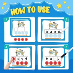 Torlam Elkonin Boxes Phonemic Awareness Phonics Games, Reading Spelling Sound Manipulatives Sight Word Flash Cards, Speech Therapy Toy Kindergarten Elementary Classroom Must Haves Homeschool Supplies -Classic Board Game Shop 51efu2mQVsL