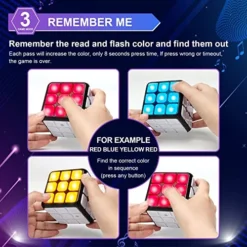 Flashing Cube Electronic Memory & Brain Game, RCPLAGA 7-in-1 Handheld Game For Kids, Smart Music Game Cube For Kids Boys And Girls, Fun Gift Toy For Kids Ages 6-12 Years Old -Classic Board Game Shop 51fHDPFMY8L