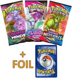 Pokemon TCG: 3 Booster Packs & 1 Random Foil | Includes 3 Blister Packs Of Random Cards & 1 Individually Packed Holofoil Promo Card, 097712556710 -Classic Board Game Shop 51fm7me6U9L. AC