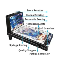 GENERIC Space Pinball Machine PortablePinball Machines Children Ideal Gift Parent-Child Puzzle Pinball Machine, For Home Interactive Puzzle Games Electronic Arcade Toys ( Size : 1pcs ) -Classic Board Game Shop 51gHvXhzhHL
