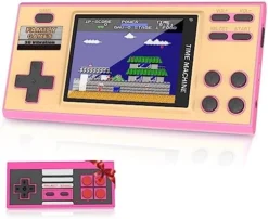 EASEGMER Handheld Games For Kids, Built-in 198 Retro FC Video Games, 3 Inch Portable Video Games Player Best Kids Electronic Gift Toys For Boys Ages 4-12 (Pink) -Classic Board Game Shop 51gJSYExIL. AC