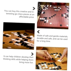 Hohopeti 1 Set Go Piece Travel Set White Accessories Travel Toys Classical Go Chess Pieces Travel Go Boards Pieces School Go Chess Supplies Flat Ceramic Beads Go Chess Stone Gobang Stone -Classic Board Game Shop 51hPoT9oPoL