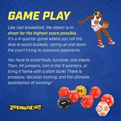 Zobmondo!! GoHoops Basketball Dice Game, Play Basketball Anywhere With Fun, Portable Custom Dice Set For Adults And Kids Ages 6+ -Classic Board Game Shop 51hTQkBbiIS