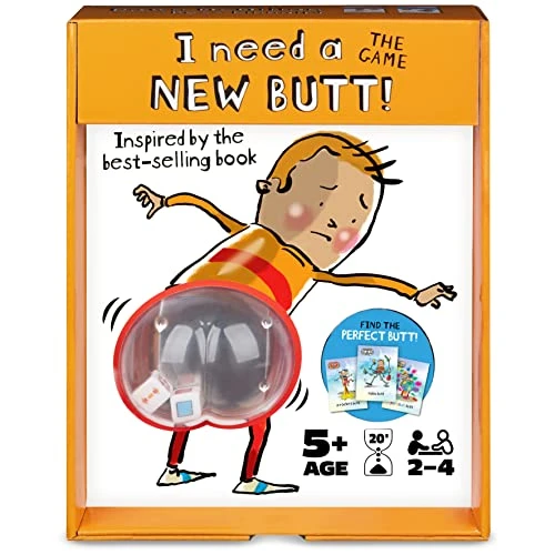 I Need A New Butt! The Game, Based On The Book With Butt Popper And Butt Cheek Tiles Fun Game For Family Game Night, For Kids Ages 5 And Up 1 I Need A New Butt! The Game, Based On The Book With Butt Popper And Butt Cheek Tiles Fun Game For Family Game Night, For Kids Ages 5 And Up