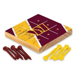 NFL Football Washington Commanders 4.25" X 4.25" Wooden Travel Sized Tic Tac Toe Game - Toy Peg Games - Family Fun