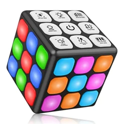Fidget Cube Memory Game, LED Flashing Electronic Handheld Game, 7 Brain Memory Games For Kids Boys Girls, STEM Sensory Toys Brain Game For Christmas Birthday Gifts Ages 6-12+ Year Old