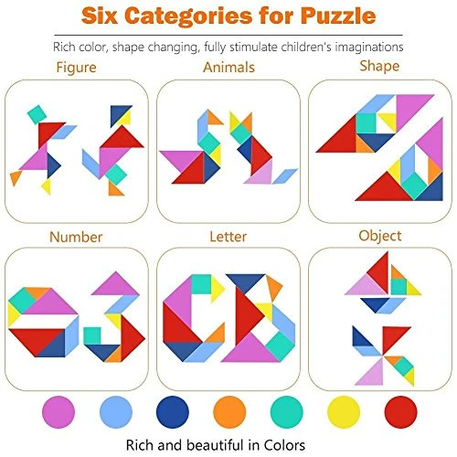 Travel Tangram Puzzle - Magnetic Pattern Block Book Road Trip Game Jigsaw Shape For Kids Toddlers Challenge IQ Educational Toy Gift Brain Teasers 360 Patterns【2 Set Of Tangrams】 4 Travel Tangram Puzzle - Magnetic Pattern Block Book Road Trip Game Jigsaw Shape For Kids Toddlers Challenge IQ Educational Toy Gift Brain Teasers 360 Patterns【2 Set Of Tangrams】 - Image 4