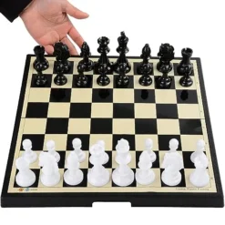 Chess Portable Folding Magnet Chess Set With Folding Chess Borad, Enlightenment Chess Game Educational Toy For Kids And Adults Portable Travel Chess