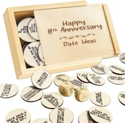 1DFAUL 5 Year Anniversary Wood Gift For Him Her, 5th Gifts Anniversary For Wife, Wooden Gifts For 5 Year Marriage Anniversary, Fifth Wedding Anniversary For Couple, Couples Ideas & Dice Box (5 Year) -Classic Board Game Shop 51mhxAoDXL. AC