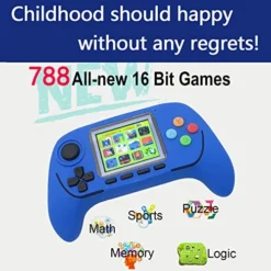 EJEFF AILINDI 16 Bit Handheld Games Kids Toys For Kids 3.0'' Large Screen Preloaded 788 HD Classic Retro Video Games USB Rechargeable Seniors Electronic Game Player Birthday Xmas Present(Blue 8718) -Classic Board Game Shop 51nGQcaa55L