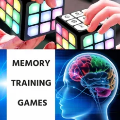 Rechargeable Magic Flashing 7 Activity Fun Cube Electronic Memory Game & Brain Training STEM Educational Cube, Focus & Attention Training, Handheld Game For Kids, Gift Toy For 6- 8 Yrs Boys & Girls -Classic Board Game Shop 51nl7lLtW5L