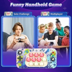 Pop Toys For Kids Adults, Electronic Fidget Light-up Sensory Games Travel Handheld Game Bubble Birthday Gifts For Age 8 9 10-12-18 Year Old Girl Boys (Blue) -Classic Board Game Shop 51o30srhUjL