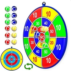 25.5" Large Kids Dart Board With 12 Sticky Balls, Kids Ball Games, Indoor Game/Outdoor Game/Garden Game/Board Game/Fun PartyGame Toys, Birthday Gifts For 3-12 Year Old Boys Girls(65cm) -Classic Board Game Shop 51qEALeLwkL. AC