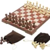 HUANMING Quality Game Chess Set Magnetic Chess Set With Chessboard Folding Board Game For Kids Adults Portable Travel Set Toys Plastic Chess Pieces Chess (Size : Medium) Folding Magnetic Complete