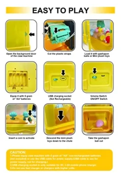 Cxjoigxi Mini Claw Machine For Kids Adults With Prizes,Volume Control And 60 Seconds Countdown,2 Power Supply Modes,Gumball Candy Vending Machines Toys For 4-7 8-12 Year Old Boy Girl Gift Ideas-Duck -Classic Board Game Shop 51rQH6y3uZL