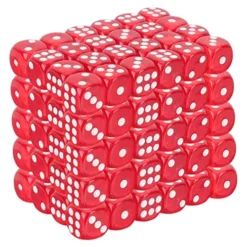 SAFIGLE 100pcs Desktop Accessories Role Playing Dice Red White Dice Game Dice Drinking Dice Party Digit Dices Big Dice Party Accessories Game Props Gift Card Christmas Child