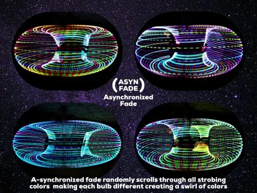 HoopHeads Luminati LED Hula Hoop With Remote 32 Unique Colors, Modes, And Effects - 44+ Bold Bright LEDs (28" Diameter - 5/8" HDPE) 6 HoopHeads Luminati LED Hula Hoop With Remote 32 Unique Colors, Modes, And Effects - 44+ Bold Bright LEDs (28" Diameter - 5/8" HDPE) - Image 6