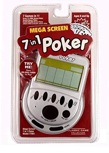 Handheld Games For Adults Gift Pack- Includes Mega Screen Solitaire Handheld Game And 7 In 1 Electronic Poker Games 2 Handheld Games For Adults Gift Pack- Includes Mega Screen Solitaire Handheld Game And 7 In 1 Electronic Poker Games - Image 2