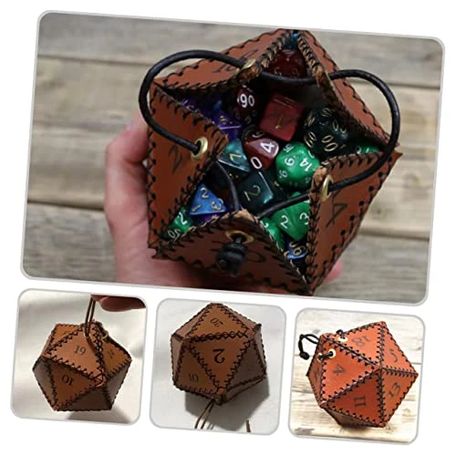 INOOMP Dice Storage Bag Dice Pouch For Board Game Drawstring Dice Bag Dice Bag For LARP Dice Case Dice Collection Bag Game Dice Pouch D20 Leather Jewelry Toy Bag Dice Bag For Dice 2 INOOMP Dice Storage Bag Dice Pouch For Board Game Drawstring Dice Bag Dice Bag For LARP Dice Case Dice Collection Bag Game Dice Pouch D20 Leather Jewelry Toy Bag Dice Bag For Dice - Image 2