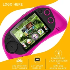 Handheld Portable Digital Screen 200 Preloaded Games , 2.7” Color Display Pink -Classic Board Game Shop 51u3JqfdfHL