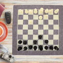 Ibasenice Mini Toys European International Chess With Foldable Fabric Chessboard Vintage Chess Game Boards Chess Fancy Travel Game Game Supplies For Travel Home Game Magnetic Travel Kit -Classic Board Game Shop 51uFwzar1qL