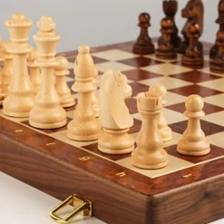 Chess Wooden Portable Chess Foldable Chess Board Luxury Exquisite Travel Toy Suitable For Children And Adults Interactive Games Chess Set (Size : X-Large) -Classic Board Game Shop 51uIM9xlH0L