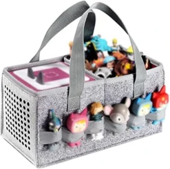 Portable Carrying Case Compatible With Toniebox Starter Set And Tonies Figurines,Travel Felt Cloth Musical Toy Folding Bag For Toniebox Accessories (Gray) -Classic Board Game Shop 51uvhiVORjL. AC